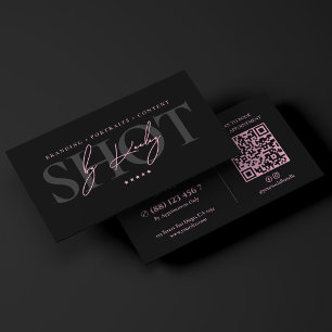 Tarjeta De Visita Creador de contenido minimalista Fotógrafo negro r