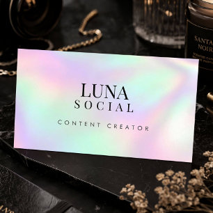 Tarjeta De Visita Creador de Contenido para Redes Sociales con Códig