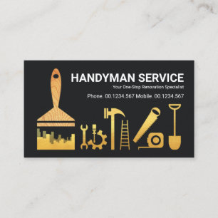 Tarjeta De Visita Creador de herramientas de mano de pincel de pintu