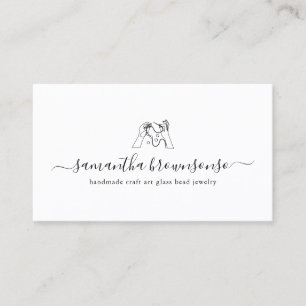 Tarjeta De Visita Creador de joyas de cuentas de vidrio Script artes