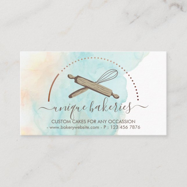 Tarjeta De Visita Creador de tarta para panecillos de un círculo ama (Anverso)