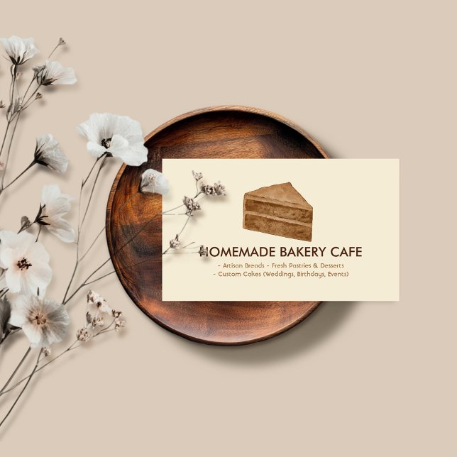 Tarjeta De Visita Creador de tartas Cocina Boda Cumpleaños Panadería (Subido por el creador)