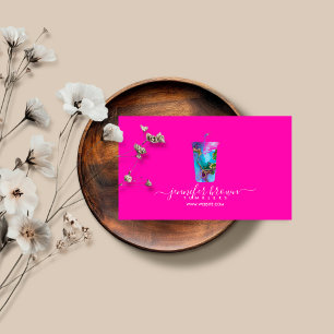 Tarjeta De Visita Creador de taza ombré neón rosa tumbler