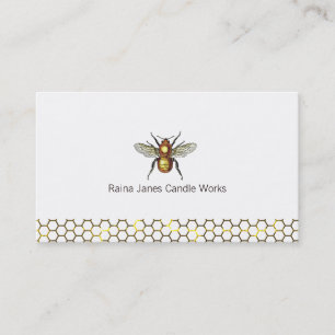 Tarjeta De Visita Creador De Velas De Honeycomb Y Bee