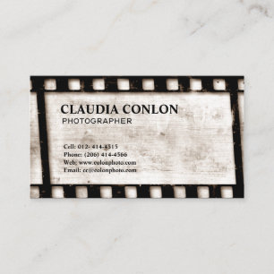 Tarjeta De Visita Creador/ Director de Cine Retro Grunge 