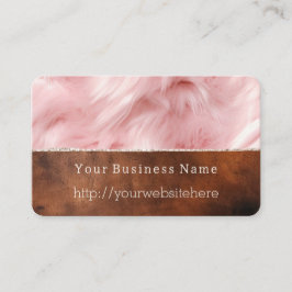 Tarjeta De Visita Cream Animal Fur Brown Southwest Piel de vaca