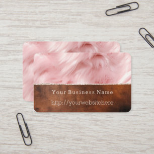Tarjeta De Visita Cream Animal Fur Brown Southwest Piel de vaca