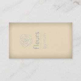 Tarjeta de visita Cream Ecru con Rosa