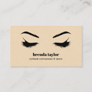 Tarjeta De Visita CREAM LEATHER moda Eyelash Browbar profesional