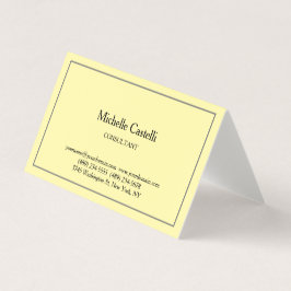 Tarjeta De Visita Cream Premium Linen Profesional Único Clásico