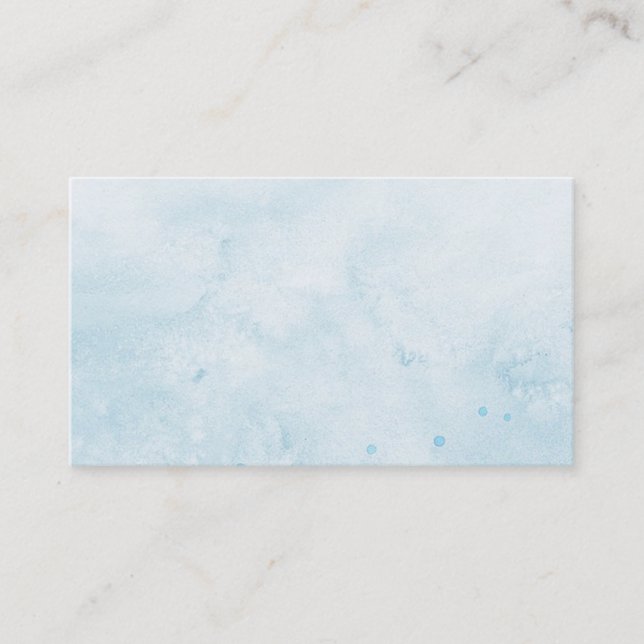 Tarjeta de visita/Crear su propia acuarela azul (Anverso)