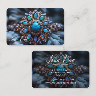 Tarjeta De Visita Crear su propio anillo óptico de color turquesa