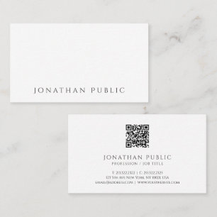 Tarjeta De Visita Crear su propio código QR mínimo y moderno