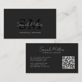 Tarjeta De Visita Crear su propio código QR negro