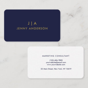 Tarjeta De Visita Crear su propio elegante monograma simple Minimali