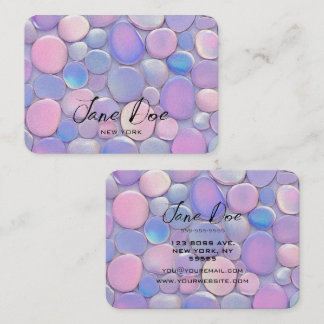 Tarjeta De Visita Crear su propio patrón de piedras ópticas rosadas 