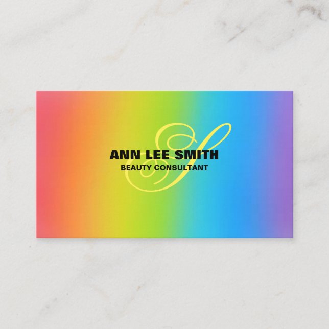 Tarjeta De Visita Crear su propio Personalizado de diseño de arcoiri (Anverso)