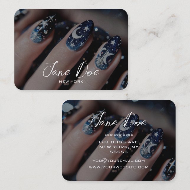 Tarjeta De Visita Crear su propio Personalizado Técnico de uñas de c (Anverso / Reverso)