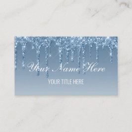 Tarjeta De Visita Crear su propio Purpurina de goteo azul