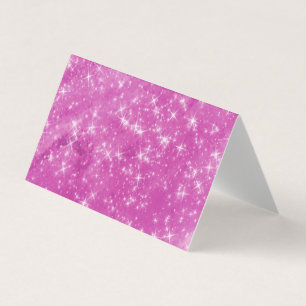 Tarjeta De Visita Crear su propio Purpurina magenta en blanco