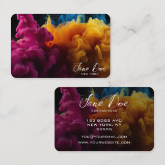 Tarjeta De Visita Crear sus propias nubes de color amarillo