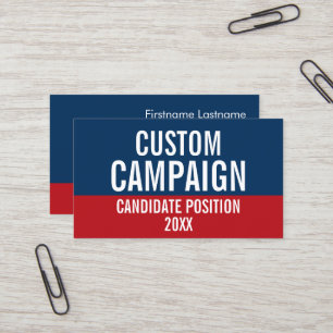 Tarjeta De Visita Crear tu propia campaña Engranaje Azul Rojo