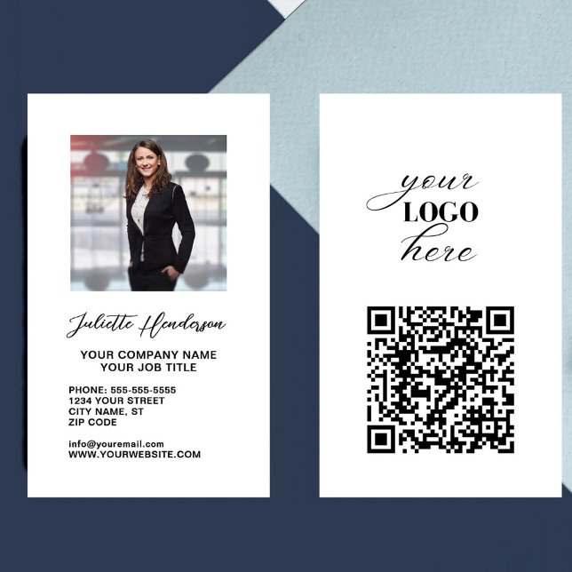 Tarjeta De Visita Crear un logotipo moderno QR Code Elegant (Subido por el creador)