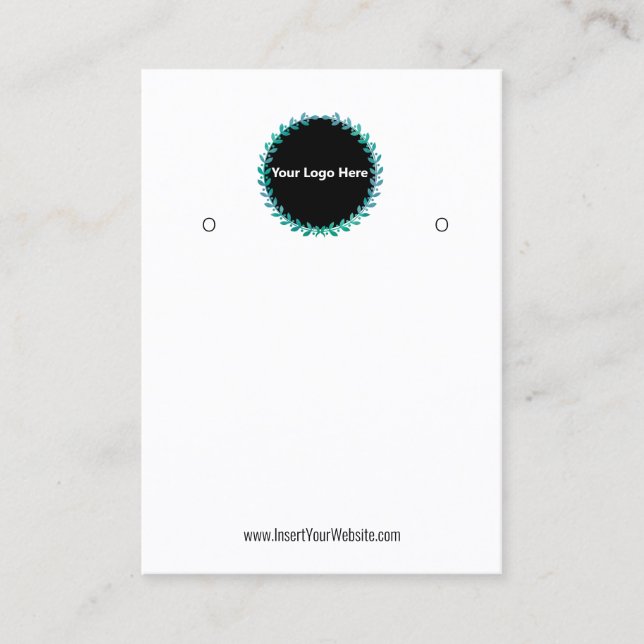 Tarjeta De Visita Creat Your Custom Logo Earring Display Card  (Anverso)