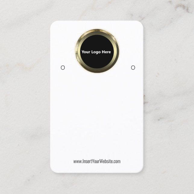 Tarjeta De Visita Creat Your Custom Logo Earring Display Card  (Anverso)