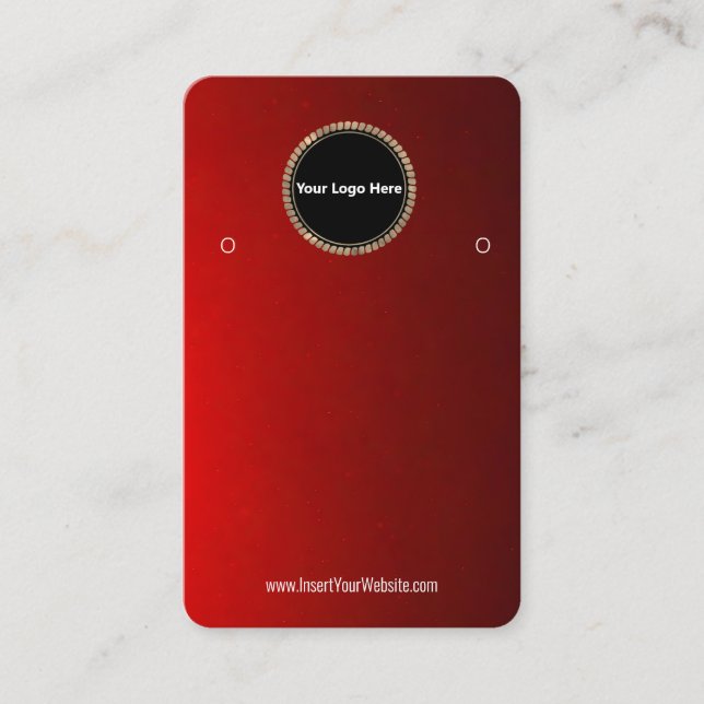 Tarjeta De Visita Creat Your Custom Logo Earring Display Card  (Anverso)
