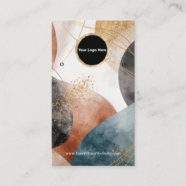 Tarjeta De Visita Creat Your Custom Logo Earring Display Card  (Anverso)