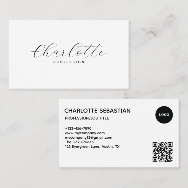 Tarjeta De Visita Create your own Business Card | QR code (Anverso / Reverso)