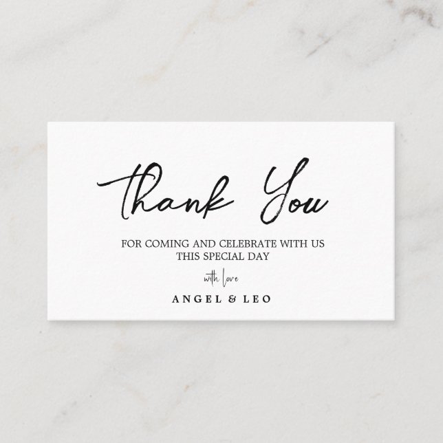 Tarjeta De Visita Create Your own minimalistic thankyou (Anverso)