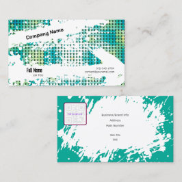 Tarjeta de visita creativa con QR - Vibes retro (B