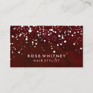 Tarjeta de visita creativa de la nieve roja y