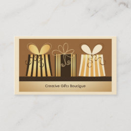 Tarjeta de visita creativa de la tienda de regalos