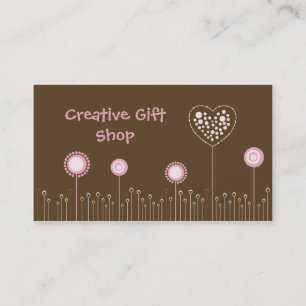 Tarjeta de visita creativa de la tienda de regalos