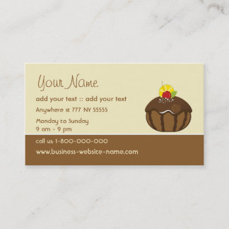 Tarjeta de visita creativa de la torta