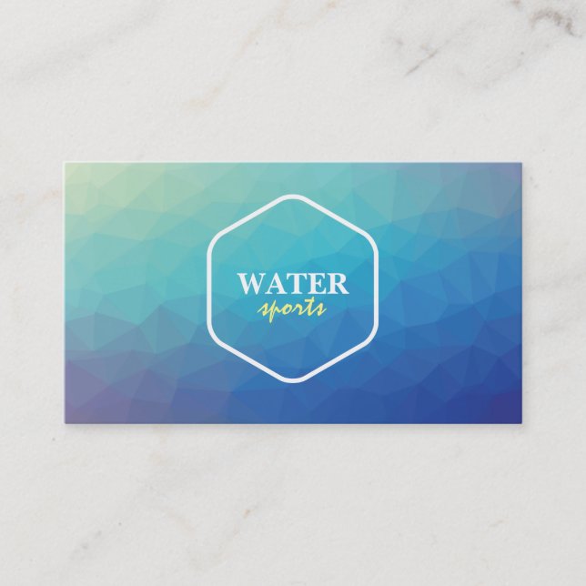 Tarjeta de visita creativa del tema del agua (Anverso)