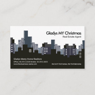 Tarjeta De Visita Creativa línea de Skyline Silhouette Home Care Rea