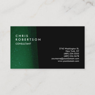 Tarjeta de visita creativa moderna verde claro neg