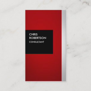 Tarjeta de visita creativa negra gris roja