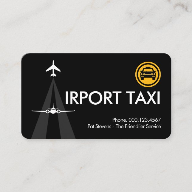 Tarjeta De Visita Creative Airport Letter-A Runway (Anverso)