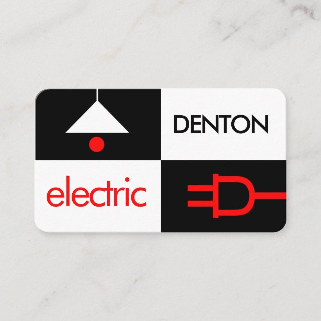 Tarjeta De Visita Creative Darkness Light Electric Squares (Anverso)