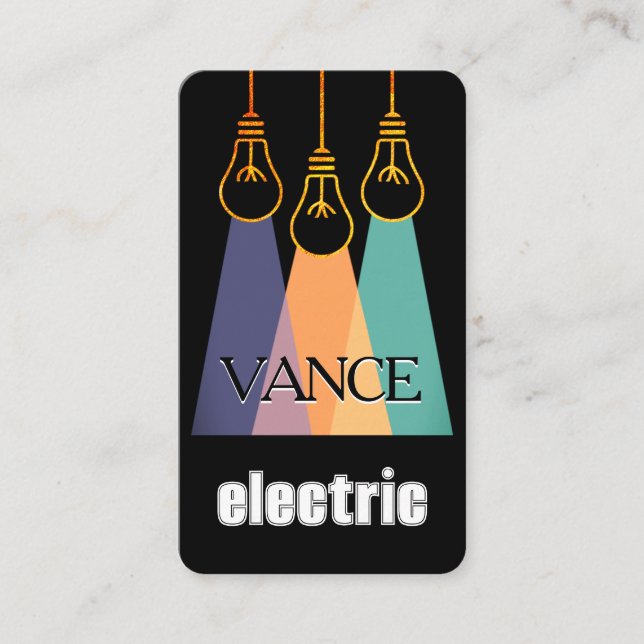 Tarjeta De Visita Creative Electrical Lightbulb Beam (Anverso)