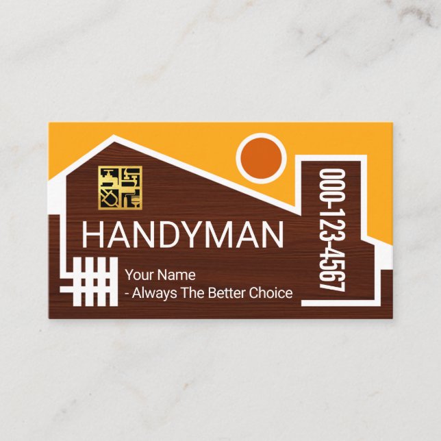 Tarjeta De Visita Creative Handyman Home Frame (Anverso)