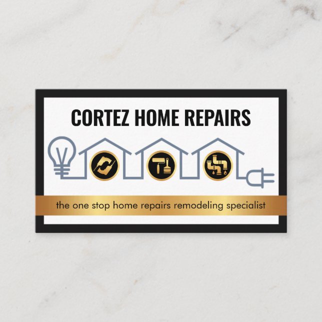 Tarjeta De Visita Creative Home Handyman Tools Circuit Wiring (Anverso)