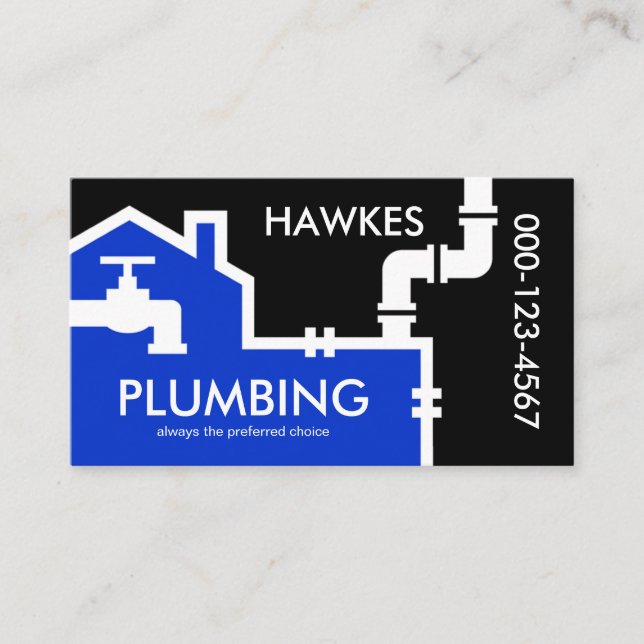 Tarjeta De Visita Creative Home Plumbing Pipes System (Anverso)