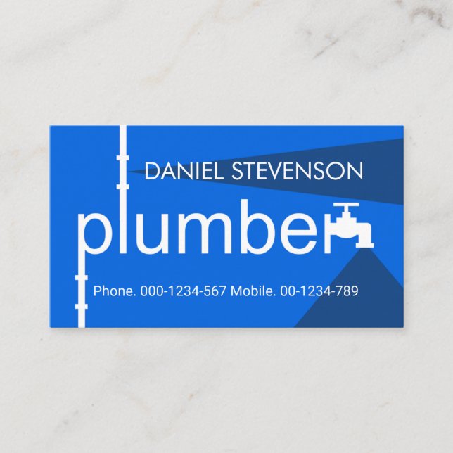 Tarjeta De Visita Creative Leaking Plumber Pipe Plumbing Works (Anverso)