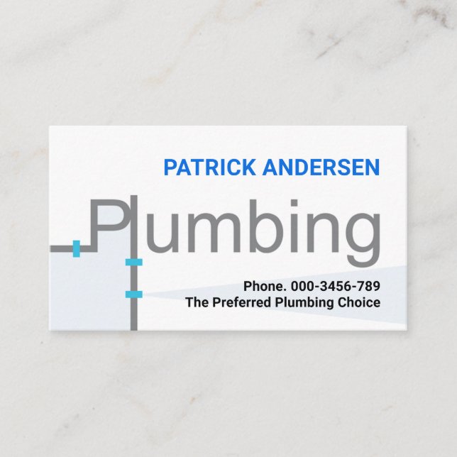 Tarjeta De Visita Creative Leaking Plumbing Pipe Signage (Anverso)
